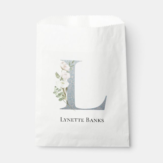 Sachets En Papier Floral blanc le plus doux (Devant)