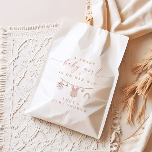 Sachets En Papier Floral Sweet Baby Girl Clothesline Baby shower