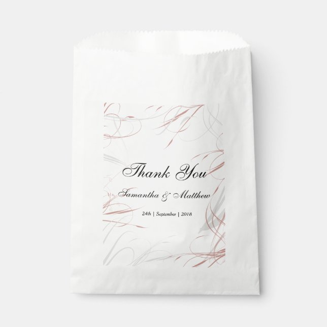 Sachets En Papier Flore douce Rose et grise (Devant)