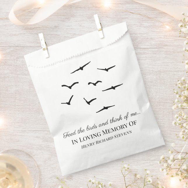 Sachets En Papier Flying Birds In Love Mémoire Oiseaux Seeds (Coupé)