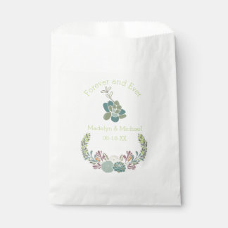 Sachets En Papier Forever Succulents Mariage Personnalisé Favoriser 