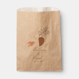 Sachets En Papier Forme de Terre Géométrique Minimale Monogramme Bot