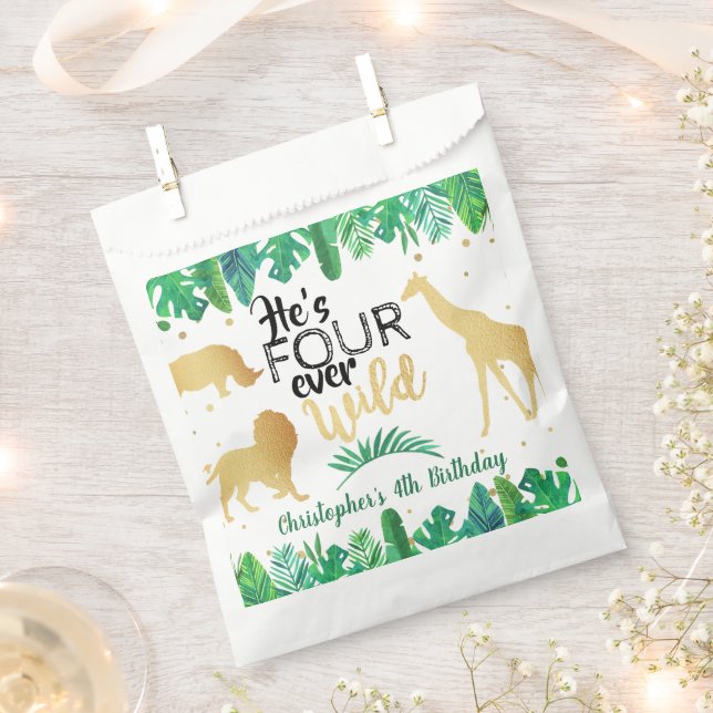Sachets En Papier Four Ever Wild Boys 4e fête d'anniversaire (Coupé)