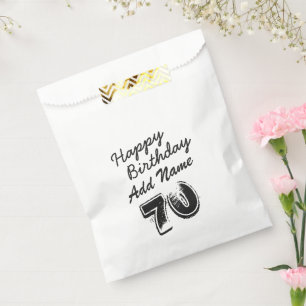 Sachets En Papier Fournitures personnalisées 70th Birthday Party Fav