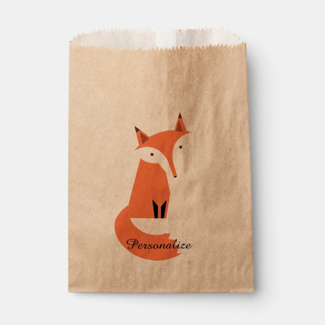 Sachets En Papier Fox personnalisé (Devant)