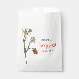 Sachets En Papier Fraise mignonne Berry Premier anniversaire