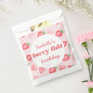 Sachets En Papier Fraise Premier anniversaire