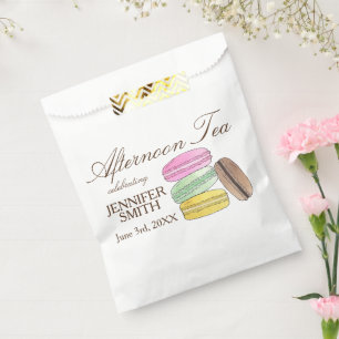Sachets En Papier Frenh Macarons Wedding shower Tea Party après-midi