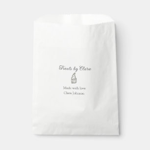 Sachets En Papier Friandises scintillantes argentées boulangerie fai
