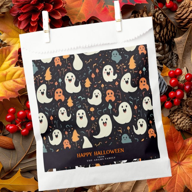 Sachets En Papier Fun Fun Couleur Fantômes Personnalisé Halloween he (Créateur téléchargé)