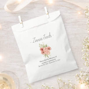 Sachets En Papier Funérailles commémoratives des semences de Zinnia