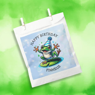 Sachets En Papier Funny Dancing Frog Personnalisé Anniversaire