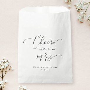 Sachets En Papier Futur mariage élégant calligraphié de Mme