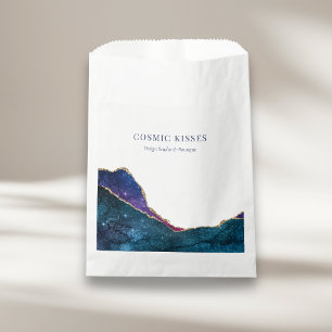 Sachets En Papier Galaxie moderne Vibrant Marque céleste logo blanc