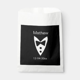 Sachets En Papier garçon d'honneur ajoutez nom année chemise cravate