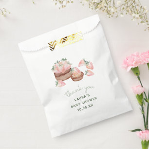 Sachets En Papier Gâteau au Chocolat et Fraises Baby Shower Berry Sw