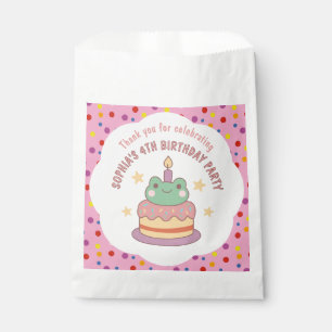 Sachets En Papier Gâteau d'anniversaire personnalisé Kawaii Grenouil