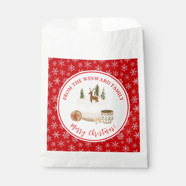 Sachets En Papier Gâteau de Noël de Cuisine de Fêtes (Devant)