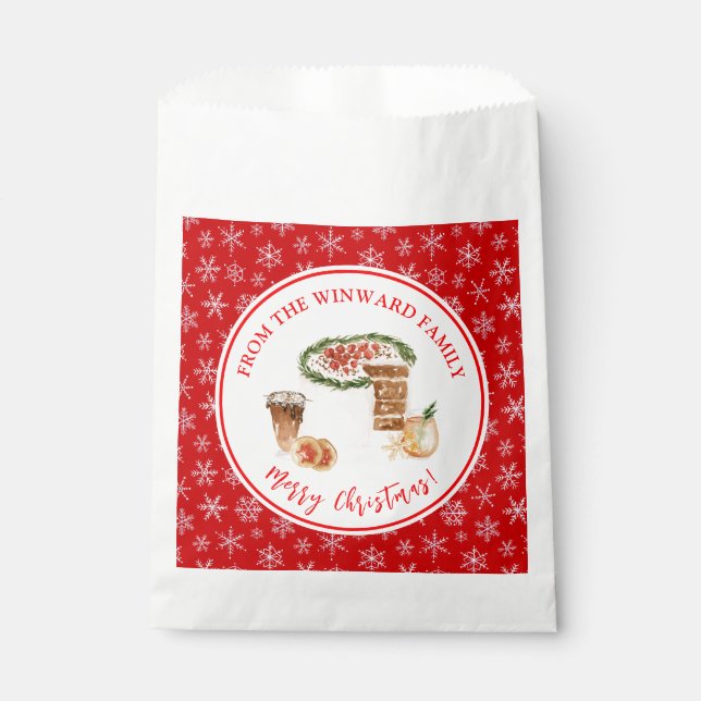 Sachets En Papier Gâteau de Noël de Fêtes de Cuisine (Devant)