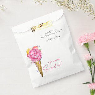 Sachets En Papier Gâteau glacé FLEURS ACRÉLIEN - enterrement de vie
