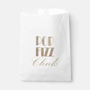 Sachets En Papier Gatsby party Gold et Black Pop Fizz Clink