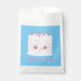 Sachets En Papier Glacet blanc saupoudré gâteau d'anniversaire