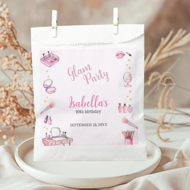 Sachets En Papier Glam Party fille Spa de beauté (Créateur téléchargé)