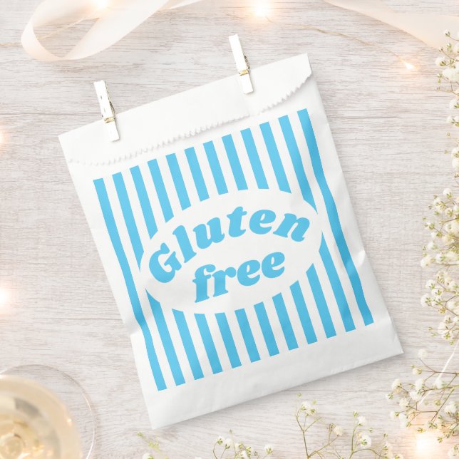 Sachets En Papier Gluten Gratuit Bleu Blancs Bonbons Bleu Bleu Strip (Coupé)