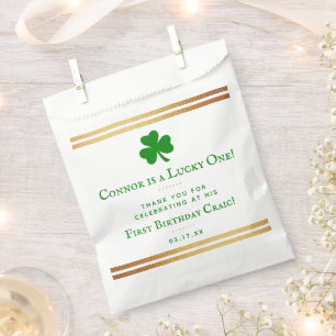 Sachets En Papier Gold Foil St. Patrick's Day 1er anniversaire