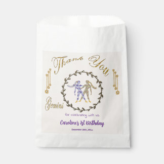 Sachets En Papier Gold & Pearls Gemini 1er anniversaire Merci