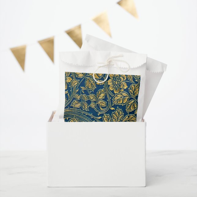 Sachets En Papier Golden Blossom Elegance Favoriser Sac (Fête)