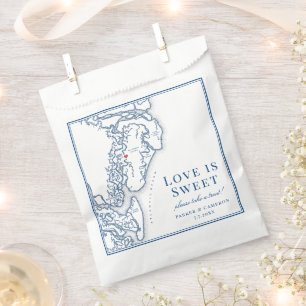 Sachets En Papier Golden Isles of Georgia Carte Mariage