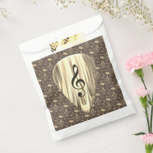 Sachets En Papier Golden Plectron - Design élégant pour les mélomane