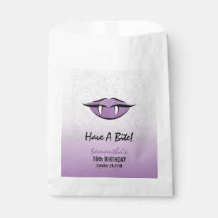 Sachets En Papier Goth Vampire Lèvres Halloween Anniversaire Favoris