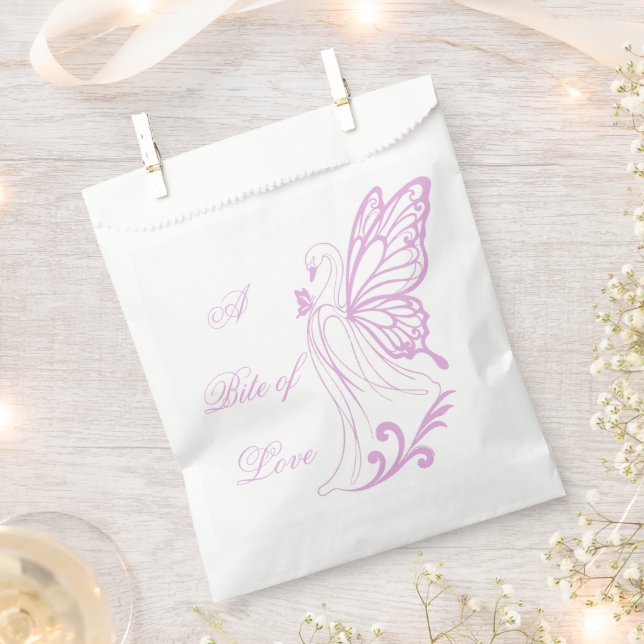 Sachets En Papier Graceful swan with butterfly wings (Coupé)
