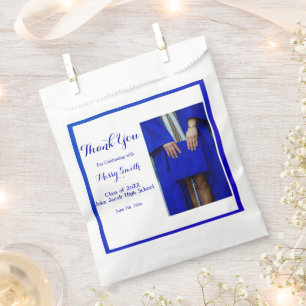 Sachets En Papier Graduation photo, Classe de Merci bleu 2024