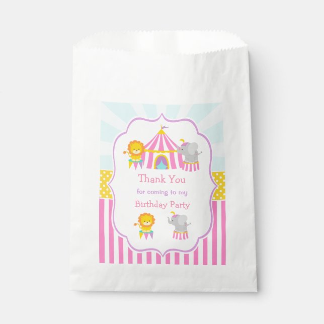 Sachets En Papier Grand Carnaval de cirque en rose (Devant)