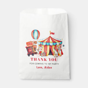 Sachets En Papier Grand Cirque Carnaval Anniversaire Merci