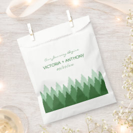 Sachets En Papier Green Forest Range Mariage de bois