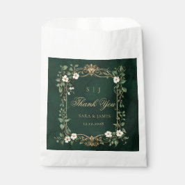 Sachets En Papier Green Gold Art Nouveau Enchanted Wedding