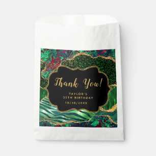 Sachets En Papier Green Safari Agate Anniversaire Merci