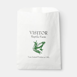 Sachets En Papier Grenouille verte personnalisée