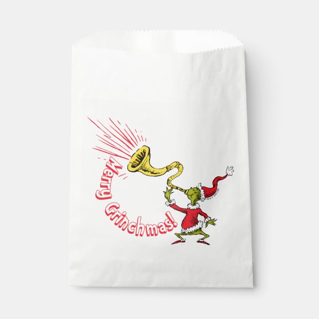 Sachets En Papier Grinch Blowing the Merry Grinchmas Horn (Devant)