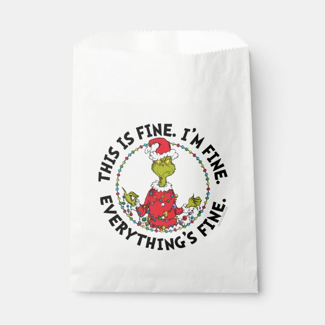 Sachets En Papier Grinch | Everything's Fine (Devant)