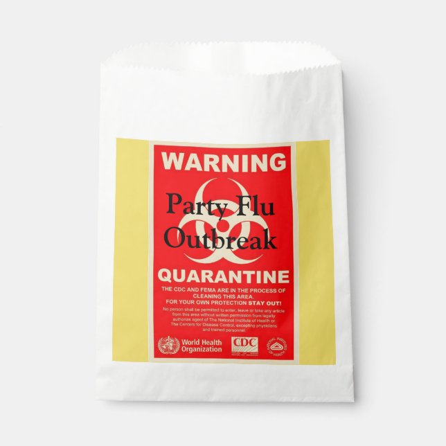 Sachets En Papier Grippe de fête (Devant)