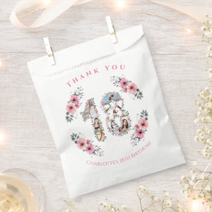 Sachets En Papier Grosse 18ème fille Anniversaire Photo Collage Fleu