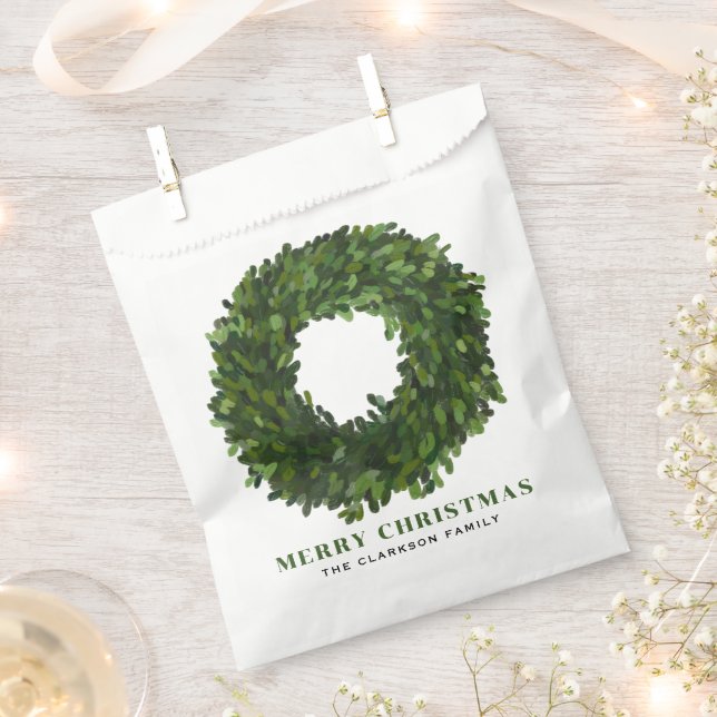 Sachets En Papier Guirlande de Boxe Peinte à la main Joyeux Noël (Coupé)