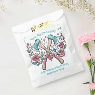 Sachets En Papier Haches & Roses - Fête de Bachelorette de Lancer de