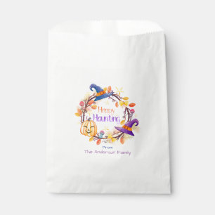 Sachets En Papier Halloween - Aquarelle Wreath "Happy Hauny"