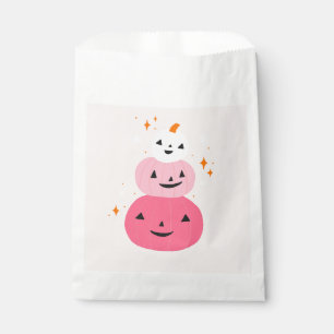 Sachets En Papier Halloween Citrouille rose